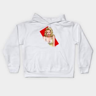 Scarlett Johansson - An illustration by Paul Cemmick Kids Hoodie